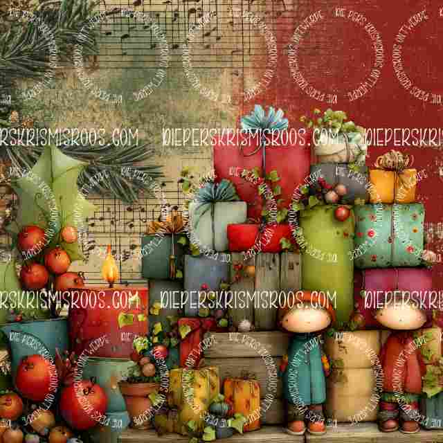 Vintage Christmas Block Blank