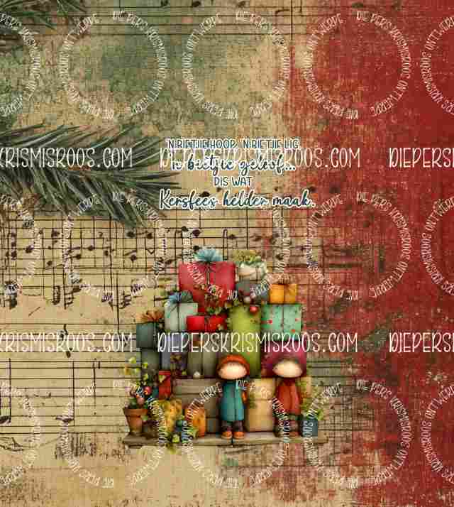 Vintage Christmas Slab Afrikaans