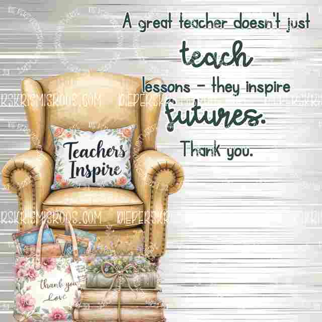 Teacher thank you set Block 1x1 English