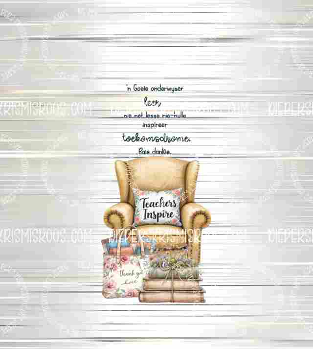 Teacher thank you set Slabwrap Afrikaans