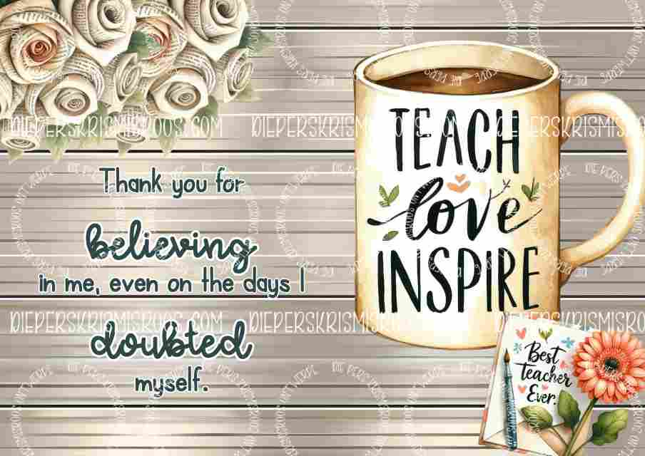 Teacher thank you set A0 English