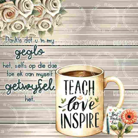 Teacher thank you set Block 1x1 Afrikaans