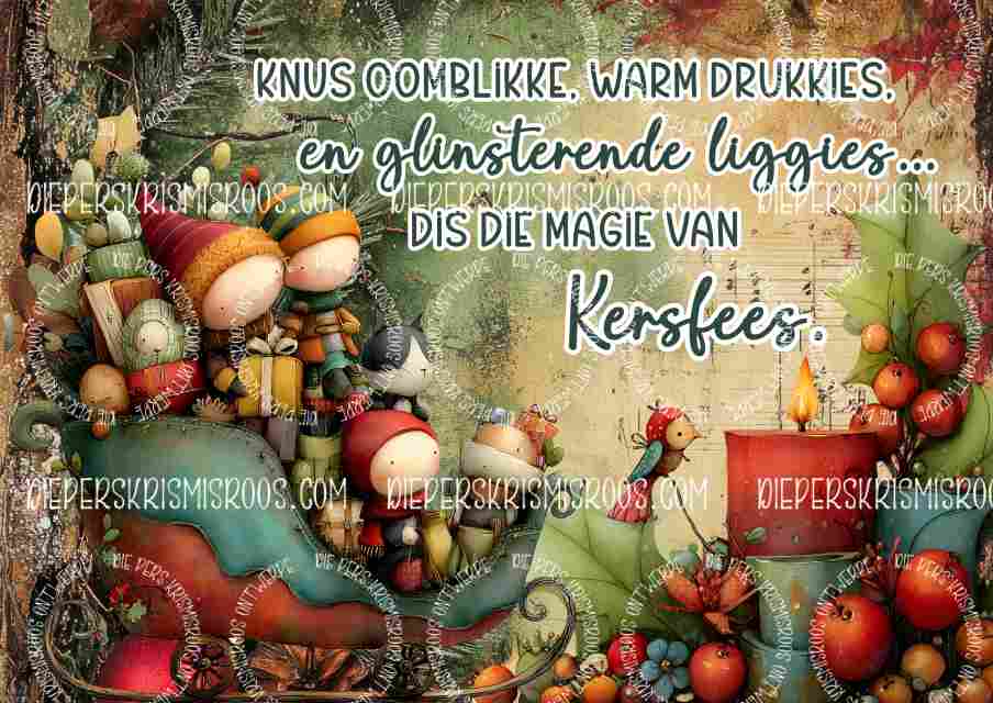 Vintage Christmas A3 Afrikaans