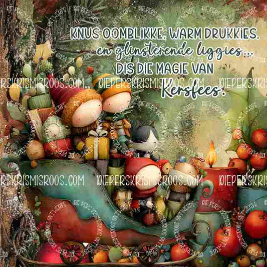 Vintage Christmas Block Afrikaans