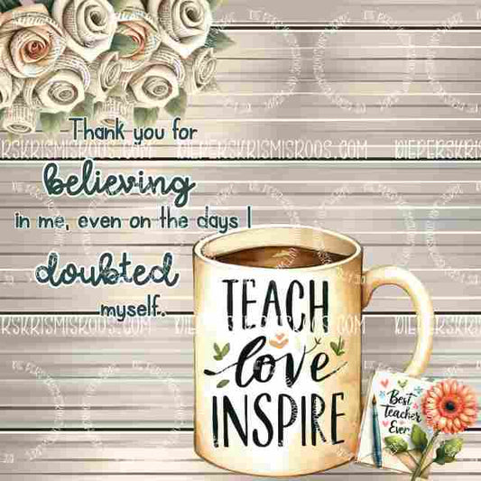 Teacher thank you set Block 1x1 English