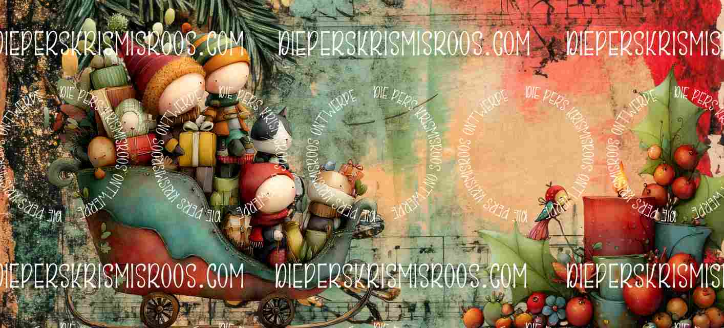 Vintage Christmas Mugwrap Blank