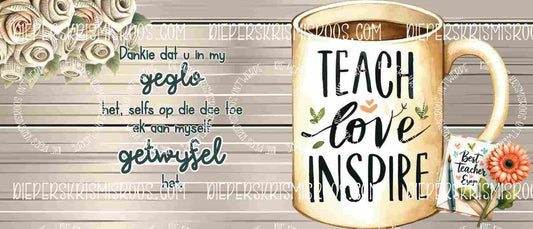 Teacher thank you set Mugwrap Afrikaans