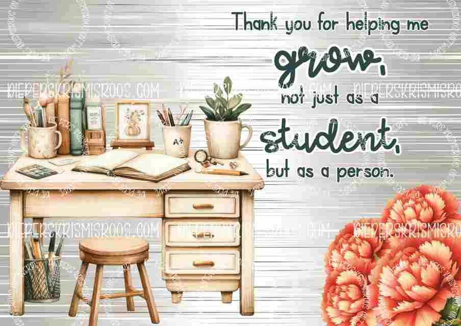 Teacher thank you set A0 English