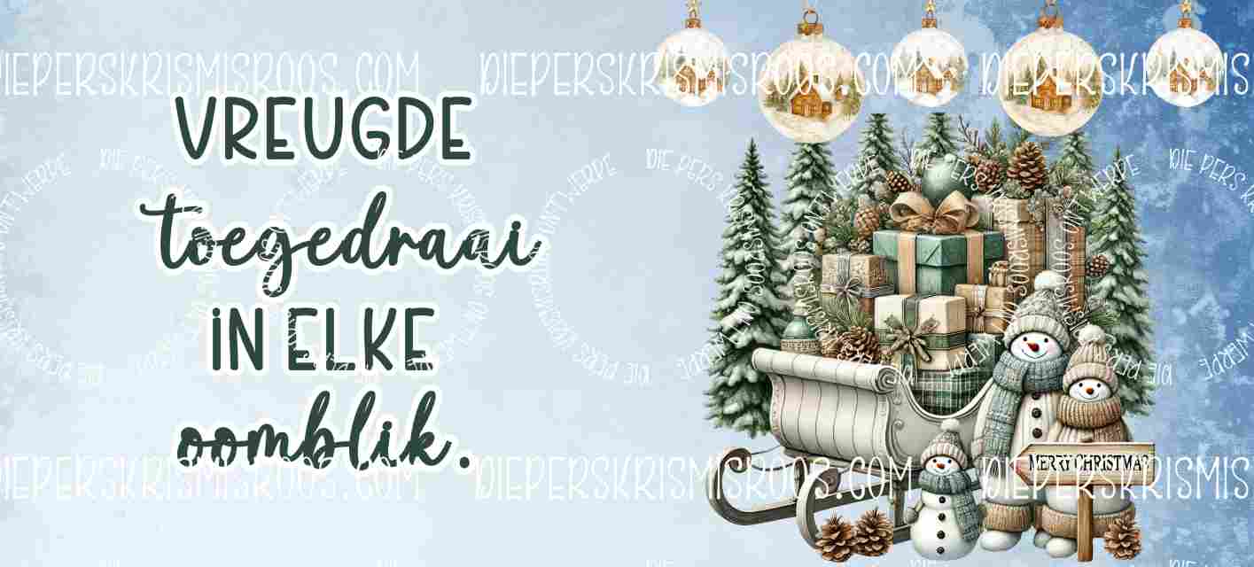 Christmas with some colour Mugwrap Afrikaans