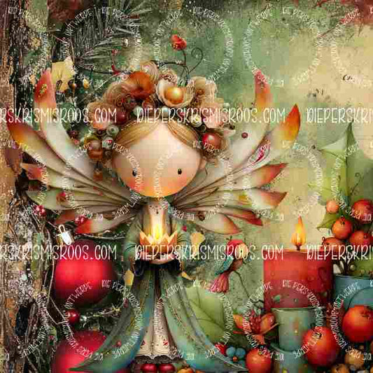 Vintage Christmas Block Blank