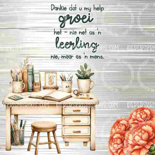 Teacher thank you set Block 1x1 Afrikaans