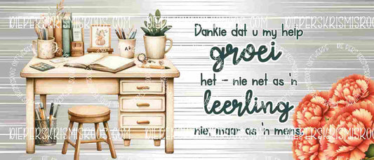 Teacher thank you set Mugwrap Afrikaans