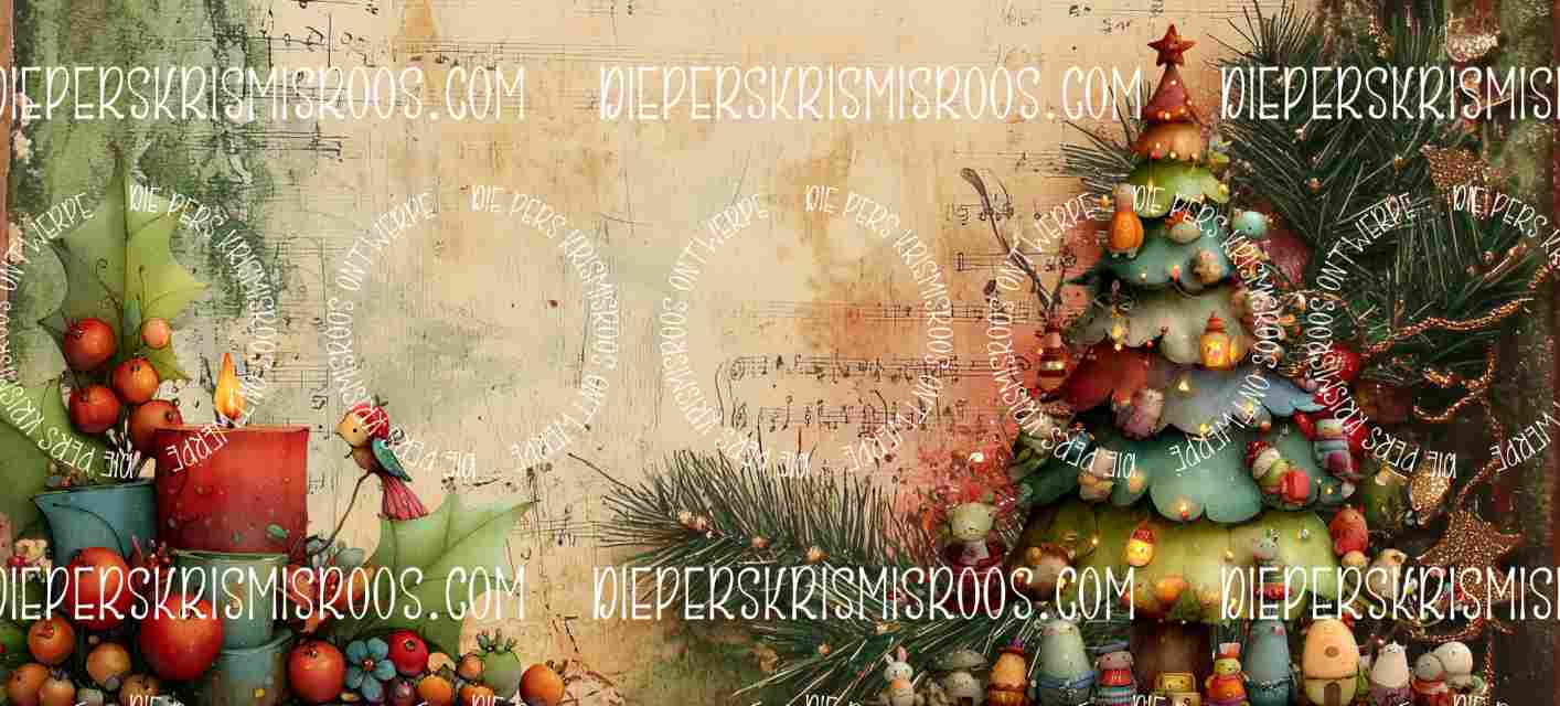 Vintage Christmas Mugwrap Blank