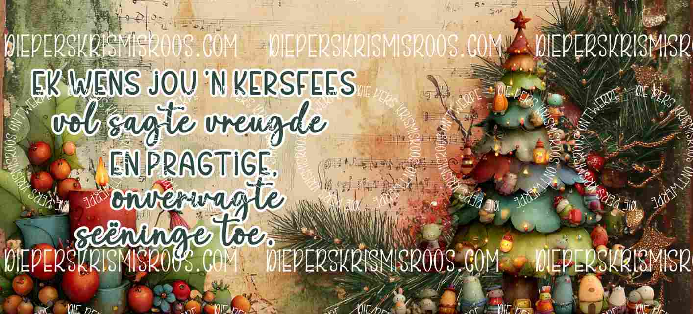 Vintage Christmas Mugwrap Afrikaans