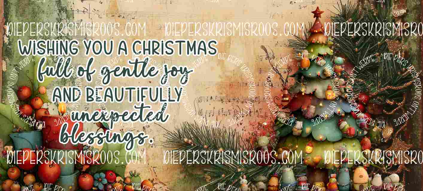 Vintage Christmas Mugwrap English