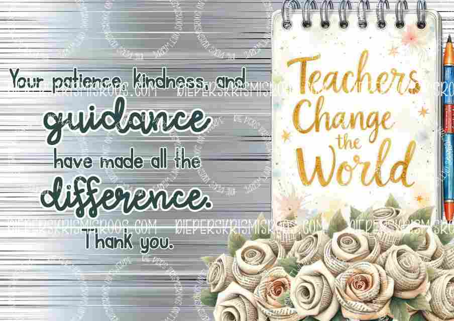 Teacher thank you set A0 English