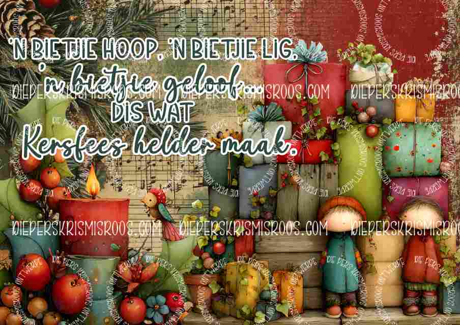 Vintage Christmas A3 Afrikaans