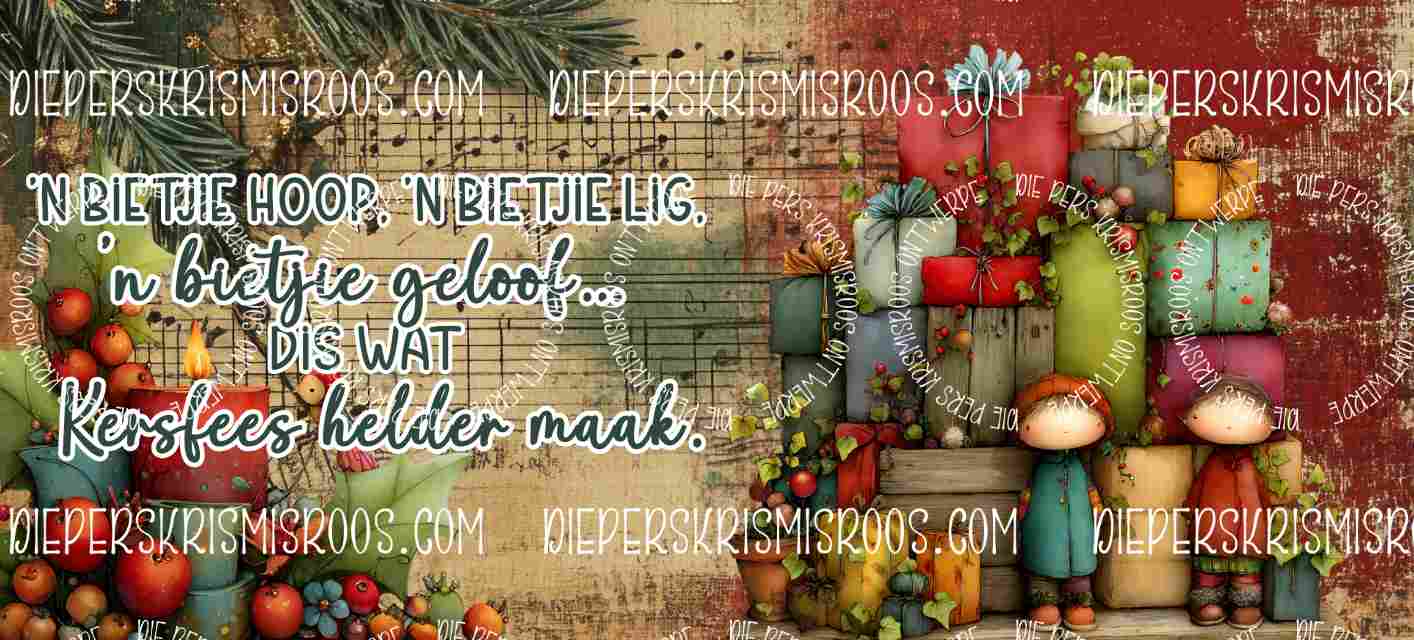 Vintage Christmas Mugwrap Afrikaans