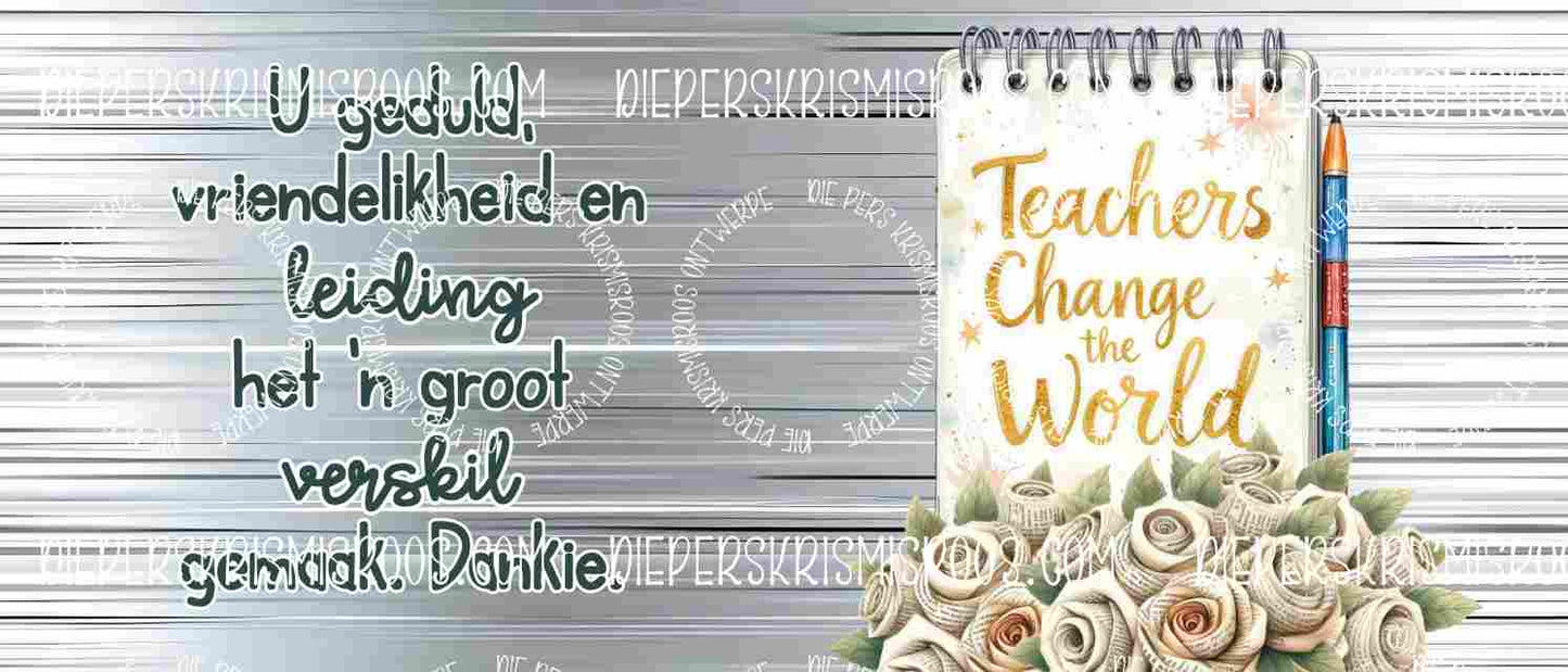 Teacher thank you set Mugwrap Afrikaans