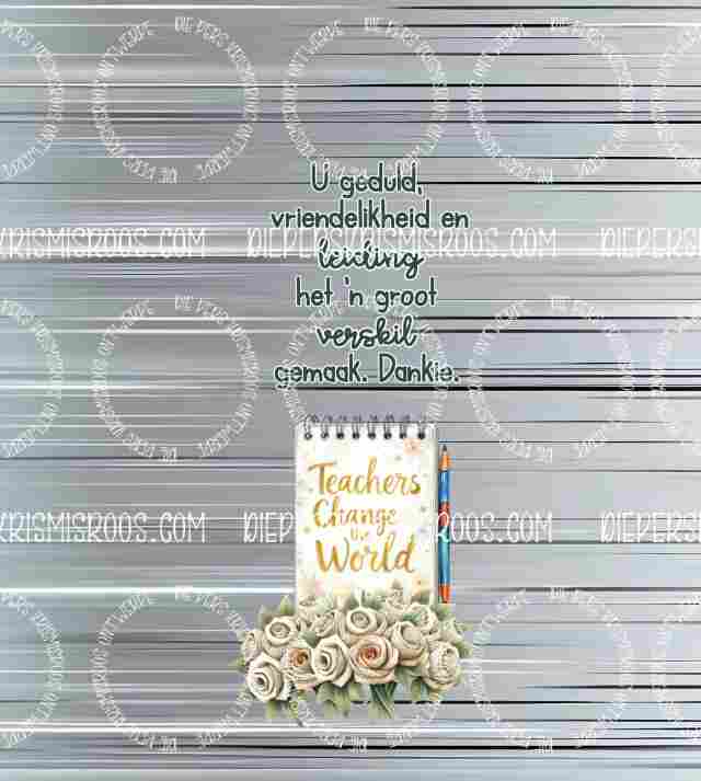 Teacher thank you set Slabwrap Afrikaans