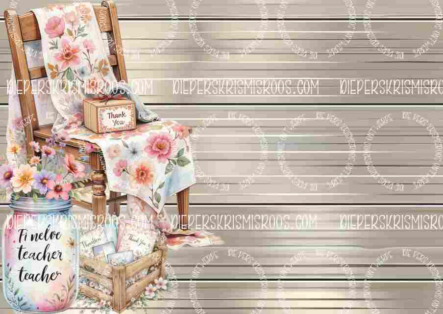 Teacher thank you set A0 Blank