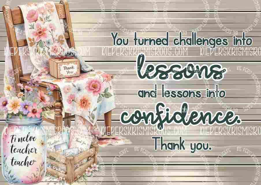 Teacher thank you set A0 English