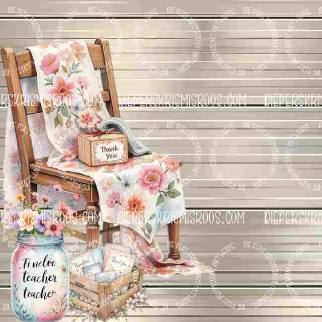 Teacher thank you set Block 1x1 Blank