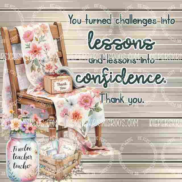 Teacher thank you set Block 1x1 English